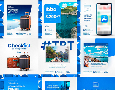 Design for travel agency posters aeroporto agência de viagens avião bagagens graphic design malas turismo viagens viajar