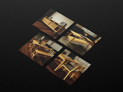Square Flyers Rendering 3d branding design furniture graphic design mockup ux