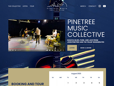 Pinetree Music Collective artist website branding design music music website musician website squarespace web web design website