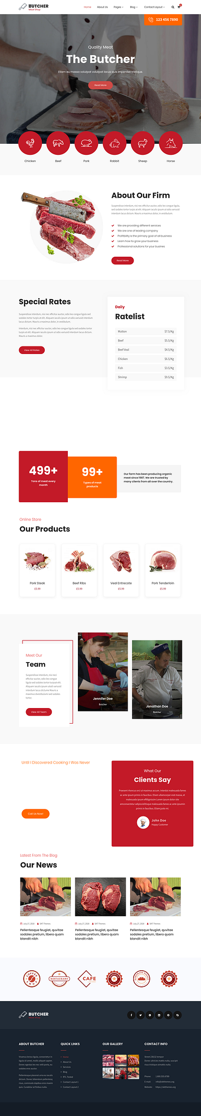 Website for a butchery/ Meat Business design graphic design ui ux website wordpress