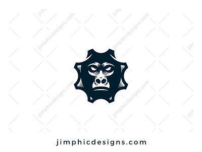 Gorilla Gear Logo branding design gear gorilla graphic design logo vector
