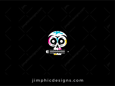 Art Skull Logo art branding design graphic design logo pencil skull vector