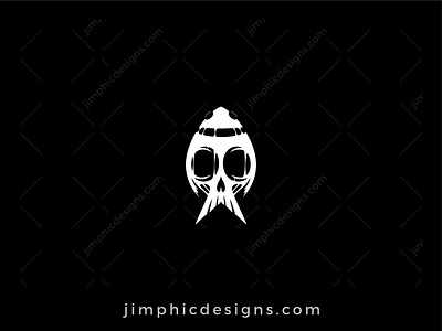 Fish Skull Logo branding design fish graphic design logo skull vector
