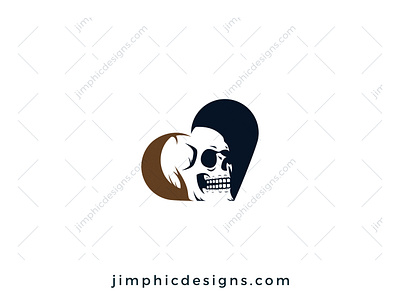 Dead Love Logo branding death design graphic design heart logo skull vector