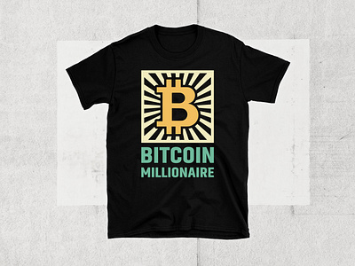 Bitcoin Millionaire Tshirt bitcoin bitcoin tshirt bitcoin tshirt design branding custom pod custom tshirt custom tshirt design graphic design merch pod tee tshirt vintage bitcoin tshirt vintage tshirt