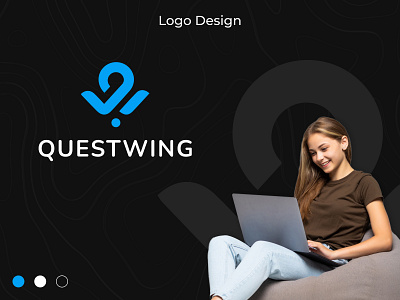 QuestWing - Logo Design blue logo brand identity branding business logo business solutions creative logo educationlogo graphic design graphicdesign latter w logo lettermark logo logo logo design logos logotype qustbuliderlogo visual identity w logo wlogo word mark logo