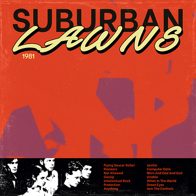 Vinyl cover redesign design graphic design poster suburban lawns vinyl