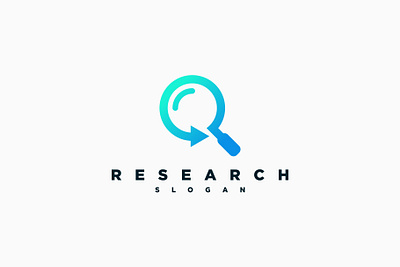 Research Logo branding design glass graphic design illustration logo logo design magnifying magnifying glass research search vector