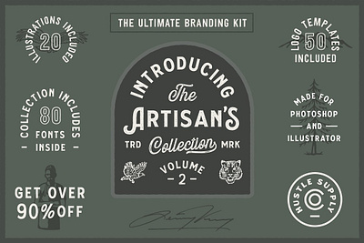 SALE The Artisan's Collection V.2 font bundle font collection