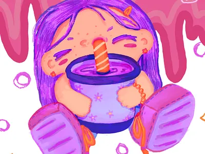 Summer cocktails illustration