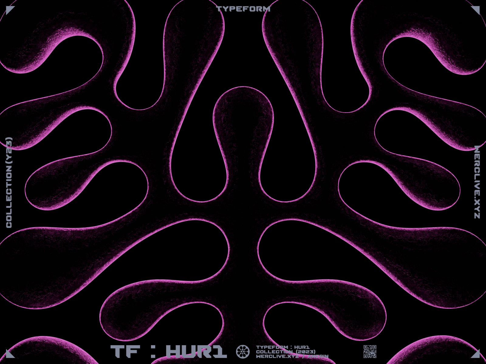 TYPEFORM : HUR1 3d abstract anerin blender branding design digital experiment font illustration linear logo mase maserekt modern symbol typeform typography wallpaper werclive