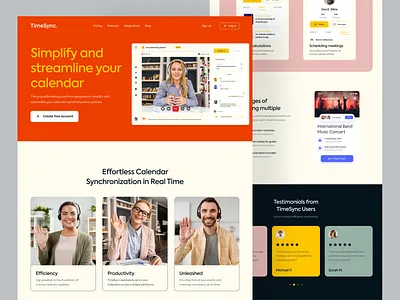 Virtual Meeting Landing Page Exploration calender call class clean color dashboard calendar events google calendar interface landing page meeting online saas schedule task ui virtual web design webdesign website
