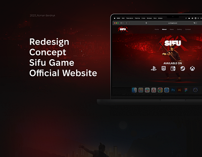 Redesign Concept Sifu Game Official Website concept figma graphic design redesign sifu typography ui uiux ux webdesign website