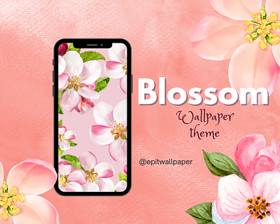 Blossom Phone Wallpaper design digital art graphic design illustration mobile phone wallpaper phone wallpaper