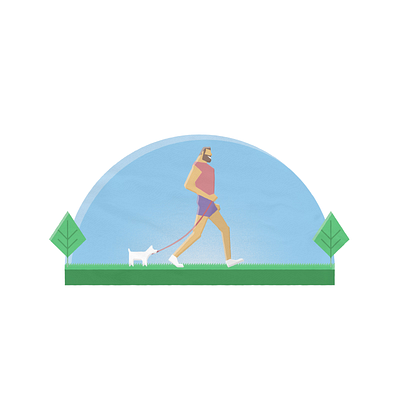 Walking The Dog 2023 animation bike cycle dog illustration motion motion graphics walking