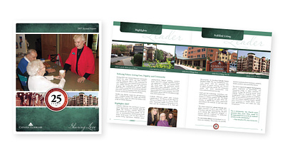 Annual Report for Catholic Eldercare annual report design graphic design