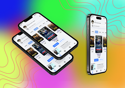 Movie Apps on Iphone 14-Pro app movie app ui ux