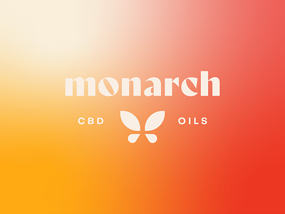Monarch CBD badge branding butterfly cbd logo minimal smoke typography weed