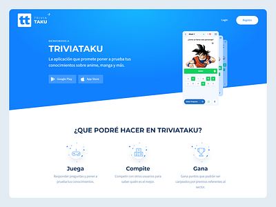 2020 - Trivia Taku Web anime app design desktop game trivia ui ux web