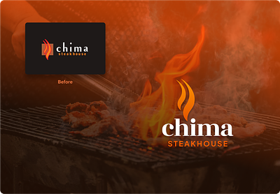 Chima Steakhouse - Rebrand branding fire fires flame heat logo logo design rebrand steak steak house