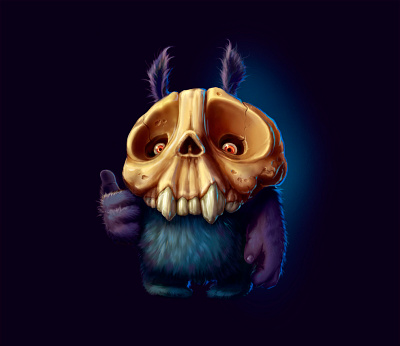 Skull 2d character digitalart illustration skull