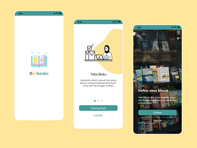 Beebooks - bookshop mobile app 🐝 app design mobile uiux