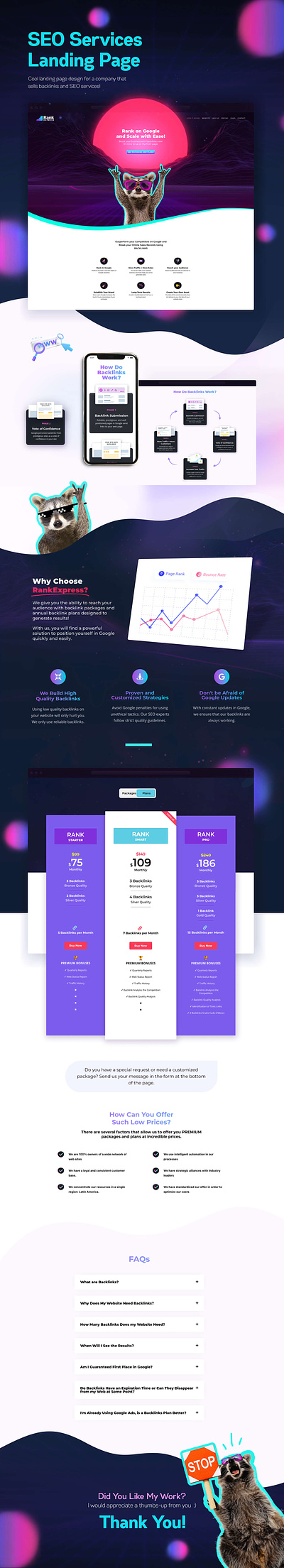 Landing Page for SEO Agency creative landing page dark landing page figma landing page landing page sass landing page tech landing page wordpress landing page