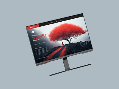 Free Floating Monitor Website Mockup website mockup