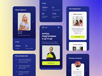 Сайт для курсов подготовки к ЦТ ui ux дизайн