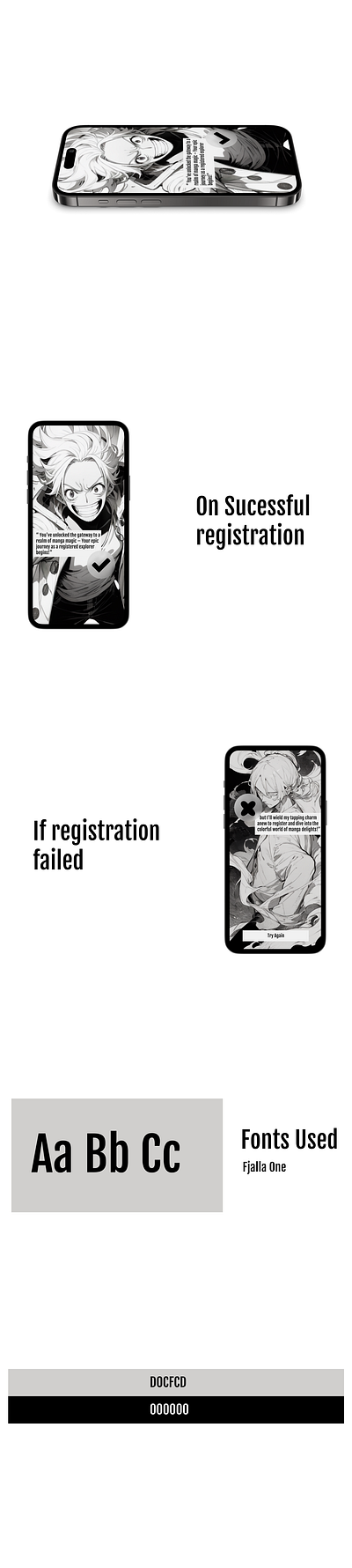Manga App Sign In status clean dailyui design figma illustration minimal simple ui ux