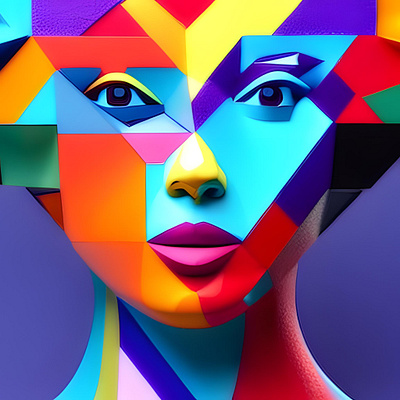 Avatar female 3d graphic design