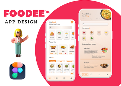 FooDee app branding design figma graphic design icon illustration logo ui vector