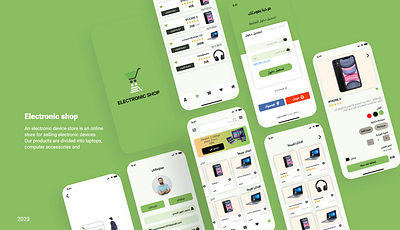 Electronic shop app graphic design interface design ui ui design ux ux design uxui