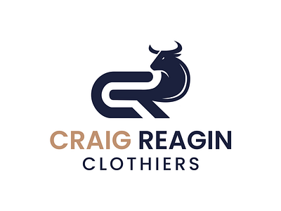 CRAIG REAGIN CLOTHIERS animal art brand branding bull clothes clothesbrand clothiers creative design graphic design icon illustration logo outfit vector