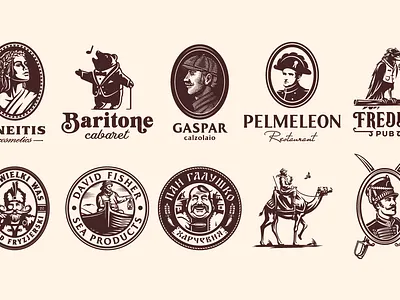 LOGOFOLIO 3 badge branding design engraving graphic design illustration logo logofolio logoset vector vintage