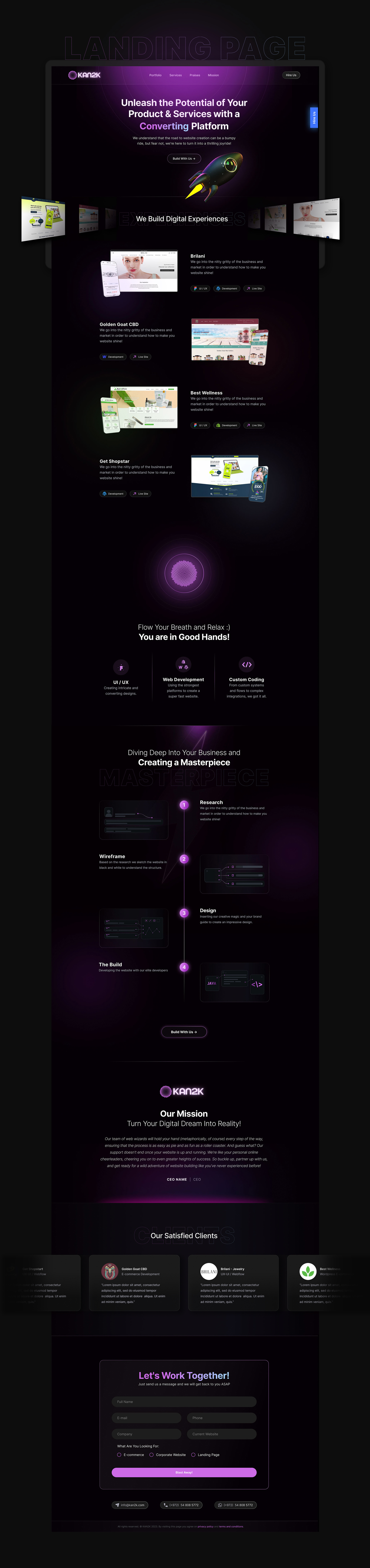 Development Agency Figma UI Design agency landing page dark theme landing page figma landing page figma prototype figma to webflow landing page figma ui webflow agency