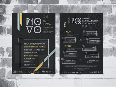 NOVO'16 - Mostra da Nova Música Portuguesa branding design festival flyer graphic design music poster vector