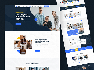 Business Consulting Website app business clean company creative design illustration logo minimal ui