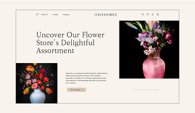 Flower Shop branding design desktop ui ux web