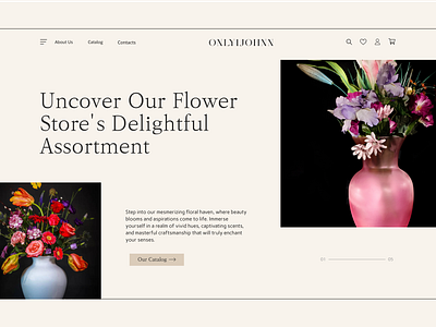 Flower Shop branding design desktop ui ux web