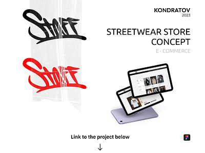 Streetwear store concept (E-Commerce) clothing design figma landing streetwear ui ux uxui web design