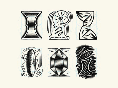 ✴ Six letters — I ✴ art drawing illustration letter lettering sketch