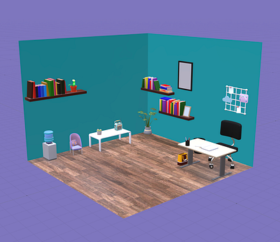 3D Office Layout 3d vector