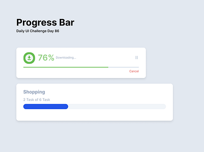 Progress Bar (Daily UI Challenge Day 86) daily ui daily ui dailyui design ui uiux ux