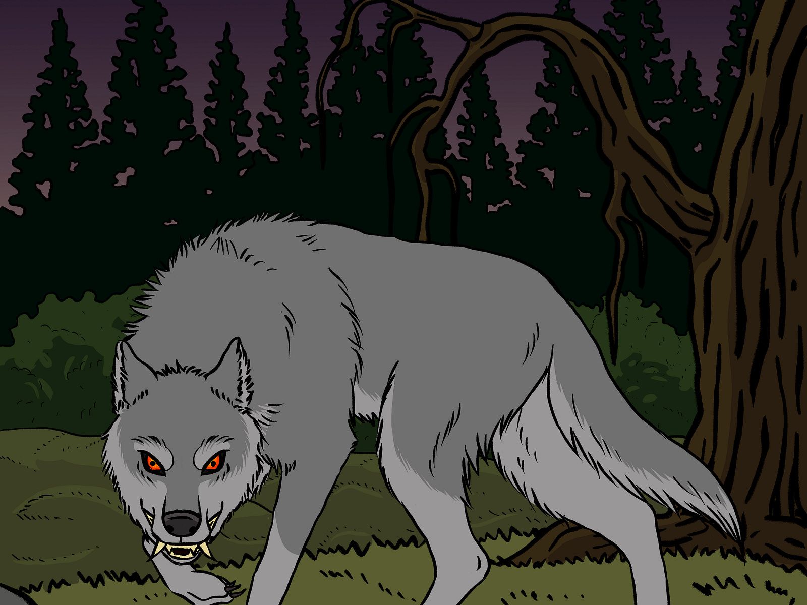 grey wolf (mastering photoshop 3) by ver.a.nda on Dribbble