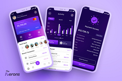 Online Payment App 3d animation branding finance graphic design make payment mobile app mockup money payment app payment gateway purple send money ui uiux withdrawal