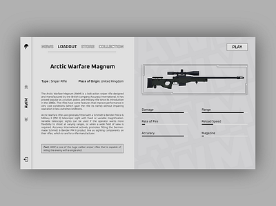 Game UI Design game ui graphic design layout loadout modern gui ui weapons ui