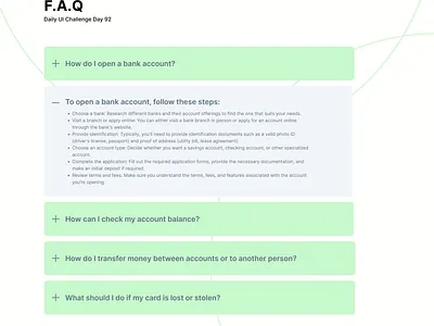 F.A.Q (Daily UI Challenge Day 92) daily ui daily ui dailyui design ui uiux ux