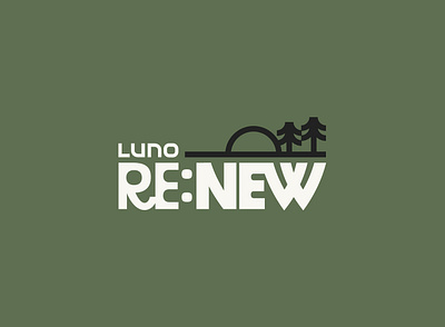 Renewal branding design illustration logo monoline simple type typography vector