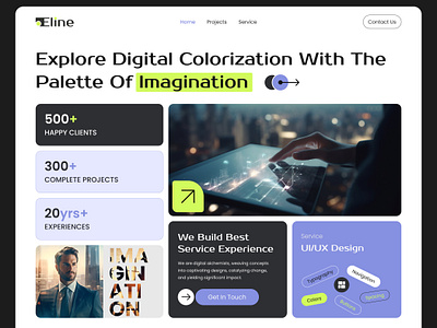 Eline - Business Service Website appointment business business website company consultation digital business digital service modern professional service ui ui design web design